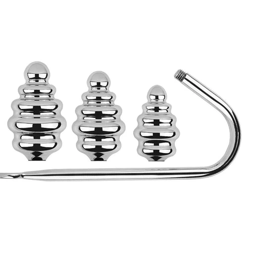 GreatBenefit 8826 Anal Hook Screw-in Set Ribbed 1025